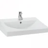 Lavabo mural céramique traditionnelle SANINDUSA UrbY 65x47 blanc (robinet et vidage non inclus)