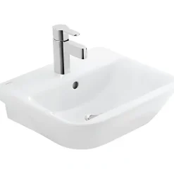 Lavabo mural céramique traditionnelle SANINDUSA Look 50x41 blanc (robinet et vidage non inclus)