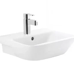 Lavabo mural céramique traditionnelle SANINDUSA Look 60x45 blanc (robinet et vidage non inclus)