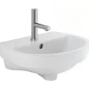 Lavabo mural céramique traditionnelle SANINDUSA 46x37cm Easy blanc (robinet et vidage non inclus)