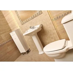 Lavabo retro sur colonne ABERY 58 cm en ceramique