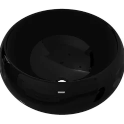 Lavabo rond en céramique noir - VIDAXL - 40 x 15 cm - Design moderne et tendance