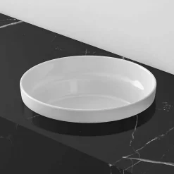 Lavabo semi-encastré CILIN SE céramique 36x12x36 cm blanc