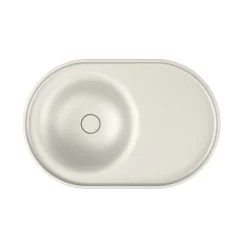 Lavabo semi-encastré POALGI résine Wraitom 64x14,5x42 cm blanc marfil série DAL