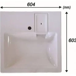 Lavabo spécial Machine À Laver Gpm2 - Siphon déporté dans le coin - 47cm de profondeur libéré sous la vasque - Pour machine à lave