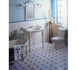 Lavabo sur colonnettes Louxor blanc Sarreguemines