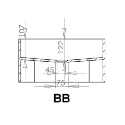 Lavabo Suspendu Carré - Solid Surface Blanc Mat - 50x50 cm - AllDay
