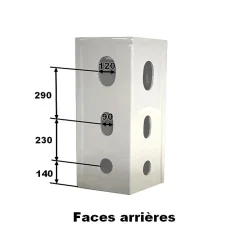Lavabo Totem Angle 45x85 cm - Céramique - Laos