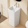Lavabo Totem Colonne Blanc Carré Hauteur 83