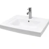 Lavabo vasque a encastrer ceramique Evier encastré salle de bain 60x46x16 cm