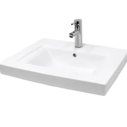 Lavabo vasque a encastrer ceramique Evier encastré salle de bain 60x46x16 cm