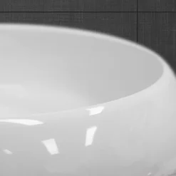 Lavabo vasque a poser salle de bain en ceramique rond 350 mm design moderne