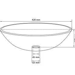 Lavabo verre trempe marron lavabo vasque verre transparent Helloshop26