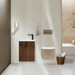 Lave main 40 cm chêne brun vieilli Aqualegno
