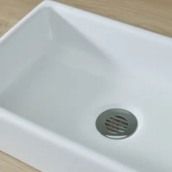 Lave mains à poser Line R en céramique blanc