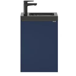 Lave mains céramique l.45 cm, noir, GoodHome Nira