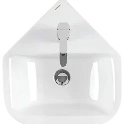 Lave mains d'angle mural céramique traditionnelle SANINDUSA Look 45x45 blanc (robinet et vidage non inclus)