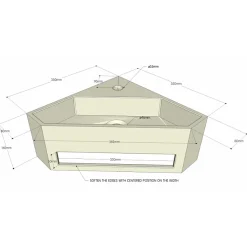 Lave mains d'angle scala pour wc en solid surface