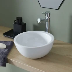 Lave mains design en bol blanc