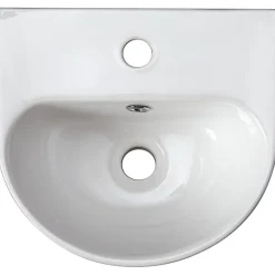 Lave mains en céramique à suspendre 35.5 cm avec trop plein - Lester
