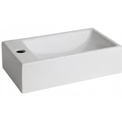 Lave mains rectangle blanc contemporain