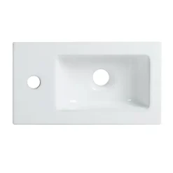 Lave-main Prémonté Blanc 40Cm + Vasque céramique Blanche BILY - bain-bain