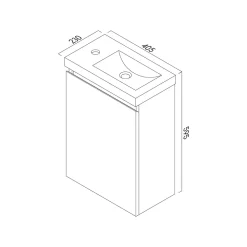 Lave-main Prémonté Blanc 40Cm + Vasque céramique Blanche BILY - bain-bain