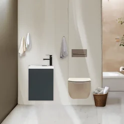 Lave-main salle de bain Aquarino 40 cm finition vert foncé
