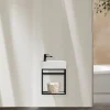Lave-main salle de bain Aquafredo 50 cm finition métal noir