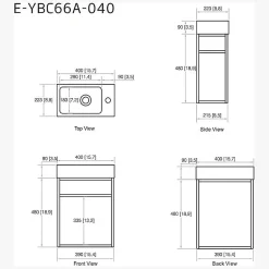 Lave-main salle de bain Aquafredo 50 cm finition métal noir
