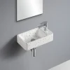 Lave-mains à suspendre en céramique rectangulaire terrazzo Savy