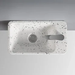 Lave-mains à suspendre en céramique rectangulaire terrazzo Savy