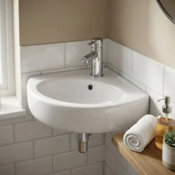 Lave-mains céramique blanc GoodHome Vedi
