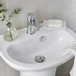 Lave-mains céramique blanc GoodHome Zuari