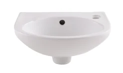 Lave-mains céramique blanc GoodHome Bori 35 cm