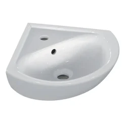 Lave-mains d'angle Ulysse (44 cm) - Longueur: 340 mm - Largeur: 480 mm - Profondeur: 440 mm - Blanc