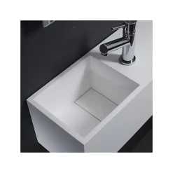 Lave-mains en solid surface Arezzo 54x20 cm avec espace de rangement