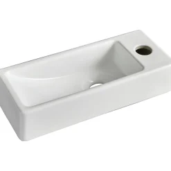Lave-mains gain de place à suspendre 37 x 15 cm - robinet à droite - Longine