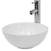 Lave-mains lavabo vasque a poser salle de bain ceramique rond 320 x 320 x 135 mm