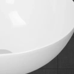 Lave-mains lavabo vasque a poser salle de bain ceramique rond 320 x 320 x 135 mm
