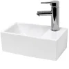 Lave-mains lavabo vasque salle de bain ceramique rectangulaire blanc 350x205mm