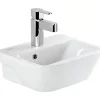 Lave-mains mural céramique traditionnelle SANINDUSA Look 36x30 blanc (robinet et vidage non inclus)