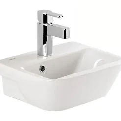 Lave-mains mural céramique traditionnelle SANINDUSA Look 36x30 blanc (robinet et vidage non inclus)