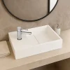 Lave-mains salle de bain suspendu 35 cm en Solide surface - Manita G