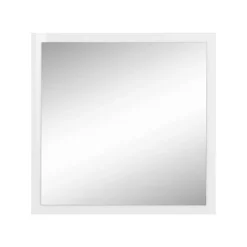Lelia Mirror, Miroir de salle de bain, 100% Made in Italy, 60x2h60 cm, Blanc brillant