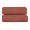 Lot 2 serviettes de bain 70x140 coton éponge 70x140cm