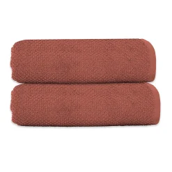 Lot 2 serviettes de bain 70x140 coton éponge 70x140cm