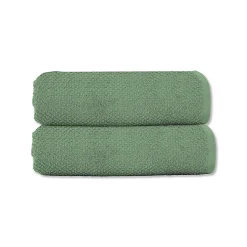 Lot 2 serviettes de toilette 50x90 coton éponge 50x90cm