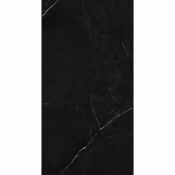 Lot de 8 Dalles Murales Douche SPC/PVC Décor Marbre Noir satiné - 38,9x77,8cm - 2,42M²