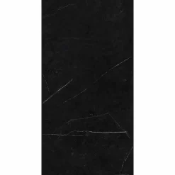 Lot de 8 Dalles Murales Douche SPC/PVC Décor Marbre Noir satiné - 38,9x77,8cm - 2,42M²